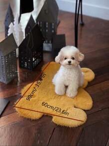 1 pieza Alfombra oso de dibujos animados en forma de - Amarillo - Ver 3