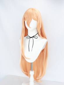 Tóc giả tổng hợp dài màu cam cho tiệc tùng Tóc giả cosplay thẳng siêu dài có mái Tóc giả bằng sợi Anime chịu nhiệt không cần keo Trường học Halloween Ngày lễ Tạ ơn Giáng sinh Tóc giả mật độ cao Giá rẻ kèm mũ đội tóc giả miễn phí - trái cam - Xem 5