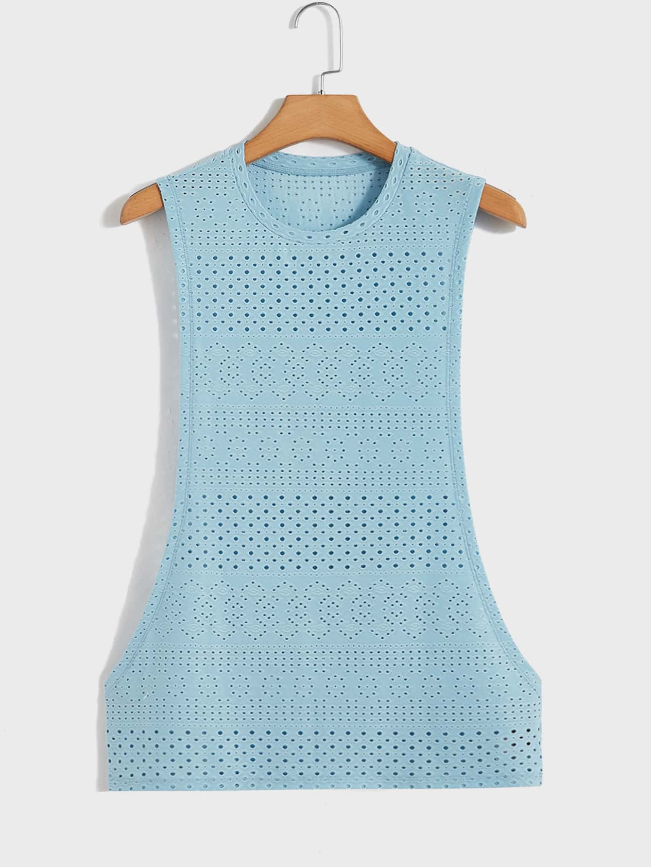 GENTILAND Tops Nam Tranh thêu màu trơn Kỳ nghỉ - Màu xanh nhạt - Xem 1