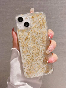 Funda de celular transparente Hoja de oro - Dorado - Ver 1
