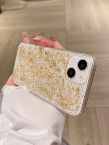 Funda de celular transparente Hoja de oro - Dorado - Ver 3