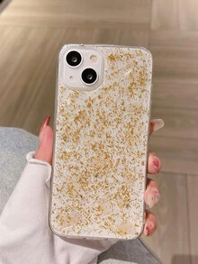 Funda de celular transparente Hoja de oro - Dorado - Ver 4