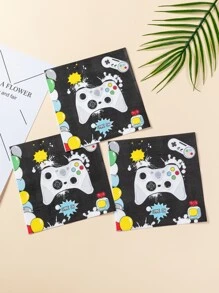 Khăn ăn dùng một lần 20 mẫu tay cầm chơi game - Nhiều màu - Xem 4