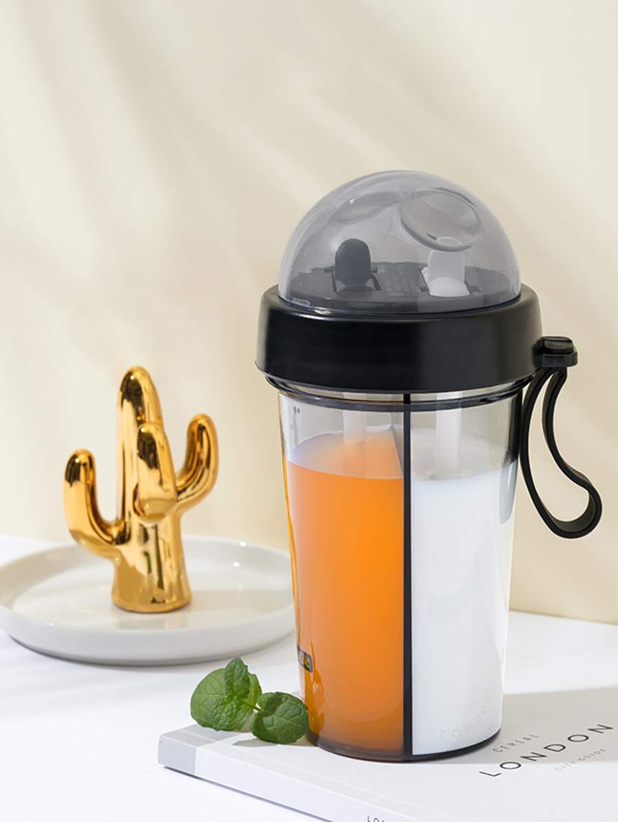 1 pieza Botella de pajita doble - Negro - Ver 1