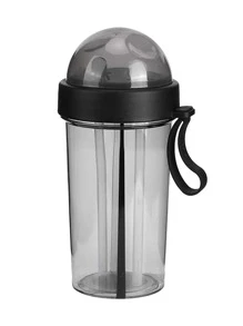 1 pieza Botella de pajita doble - Negro - Ver 2