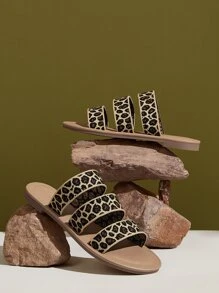 Styleloop Leopard Print Sandals - màu nâu - Xem 5