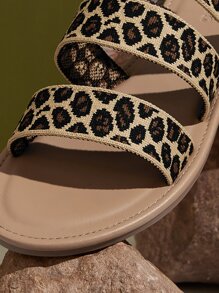 Styleloop Leopard Print Sandals - màu nâu - Xem 4