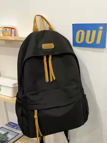 Color Blocking Men's Casual Large Capacity Backpack, New Fashion Lightweight Travel Couple Backpack, Versatile & Student Schoolbag School Bag School Bags University Bag Large Capacity Bag