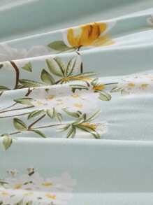 Floral Print Duvet Cover Set Without Filler - Multicolor - View 2