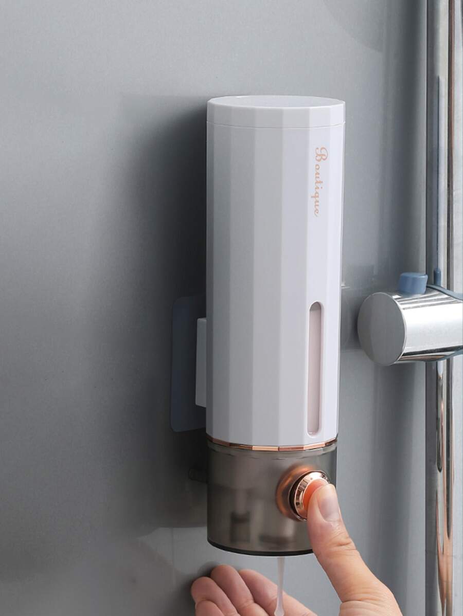 1 件/2 件豪华皂液器，无需钻孔壁挂式泵式可再填充瓶，适用于液体洗手液、沐浴露和洗发水家居浴室装饰秋季装饰返校 - 彩色 - 查看 1