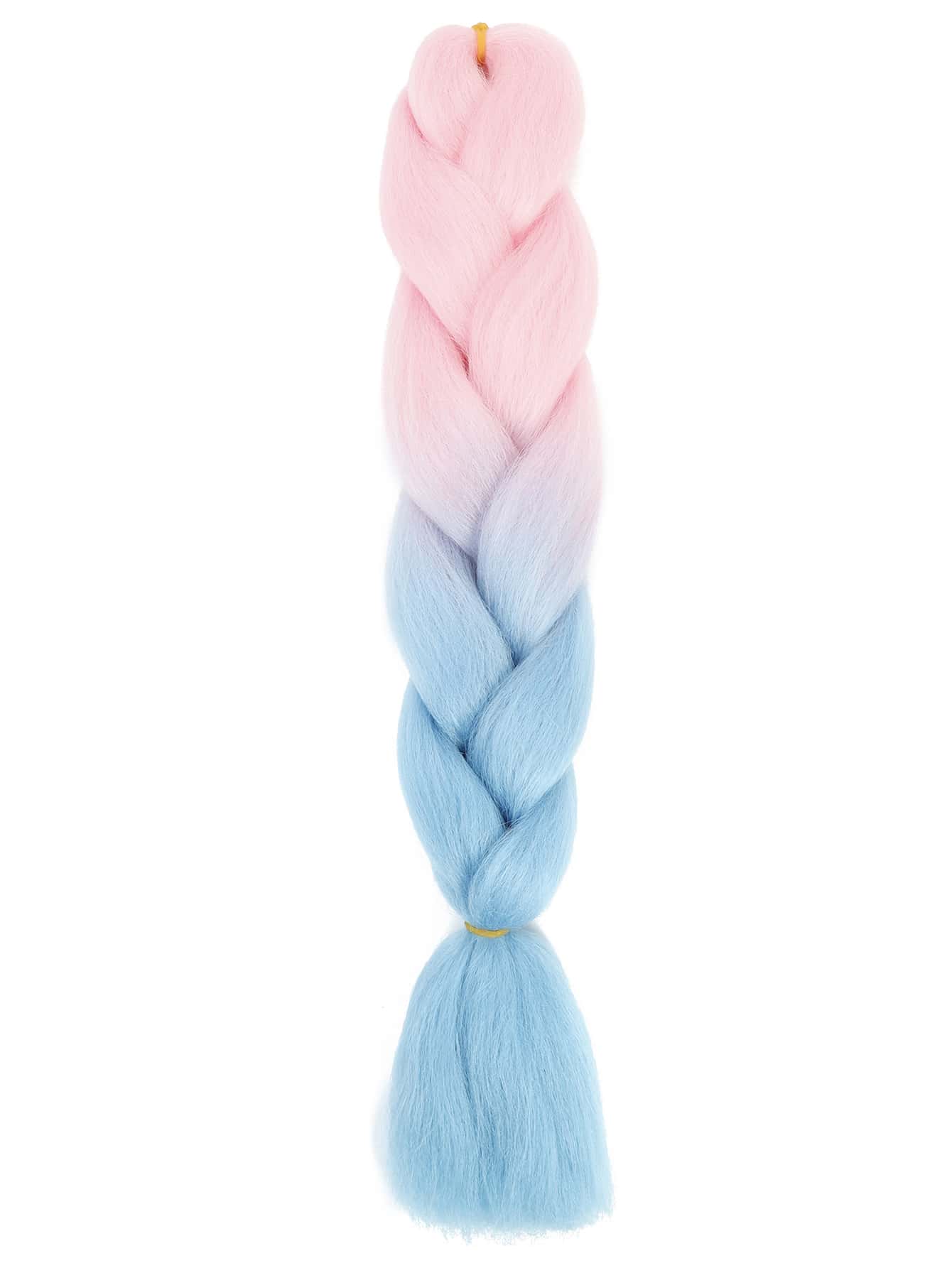 Trenza de pelo sintético de ombré largo - Multicolor - Ver 1