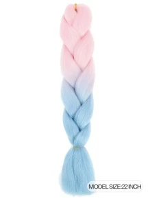 Trenza de pelo sintético de ombré largo - Multicolor - Ver 2