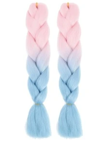 Trenza de pelo sintético de ombré largo - Multicolor - Ver 3