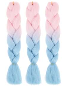 Trenza de pelo sintético de ombré largo - Multicolor - Ver 4