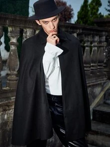 Manfinity Hombres Abrigo capa con hebilla delantero - Negro - Ver 4