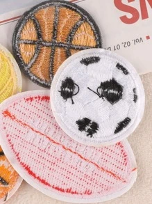 5入組運動球形熨燙貼片 - 彩色 - 查看 4