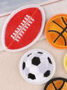 5入組運動球形熨燙貼片 - 彩色 - 查看 6