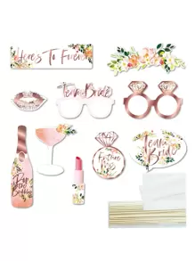 10pcs Party Decorative Photobooth Prop, Paper Photo Booth Prop For Wedding - Multicolor - View 5