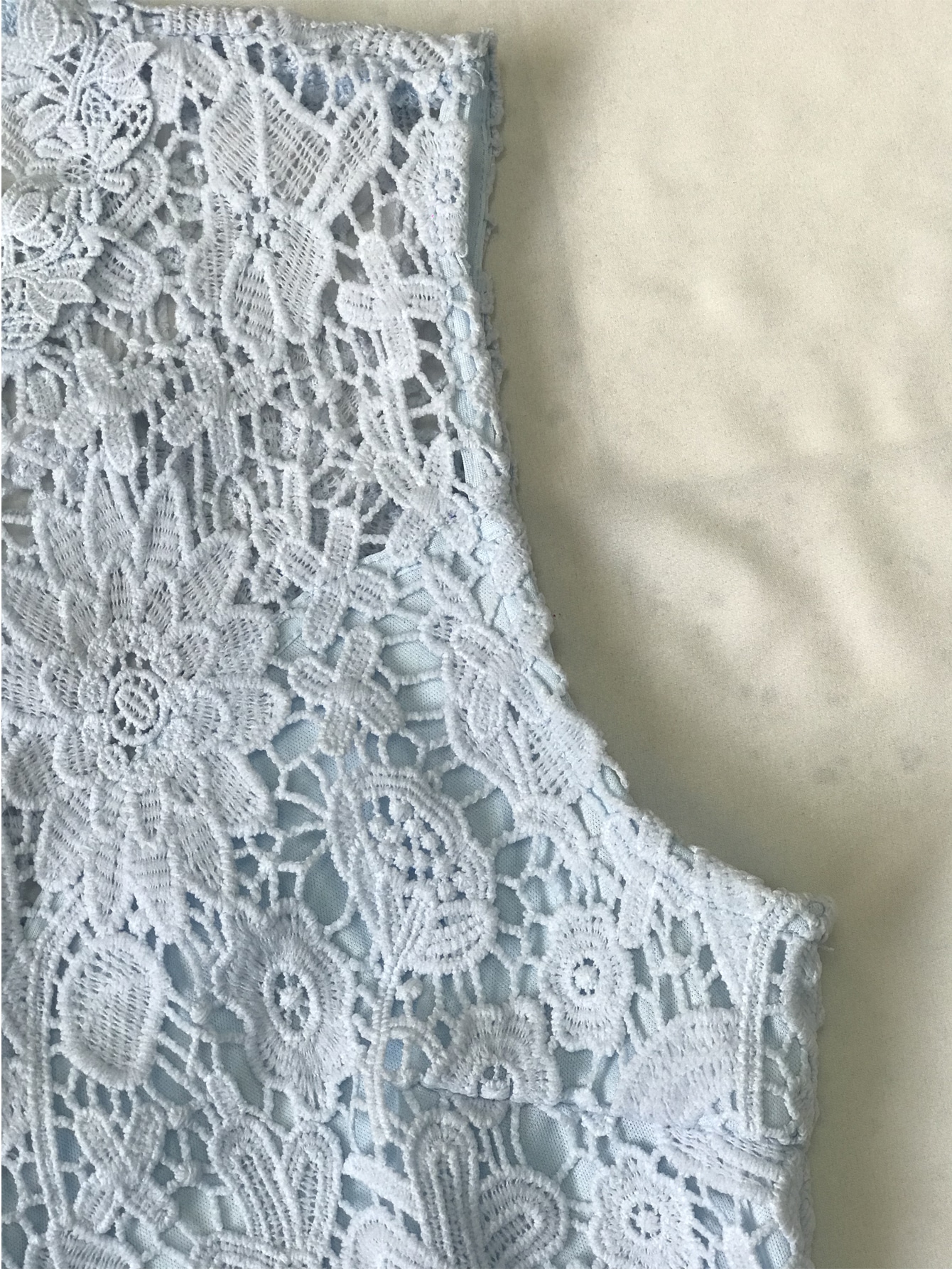 Eilly Bazar Floral Lace Stand Neck Dress SHEIN USA