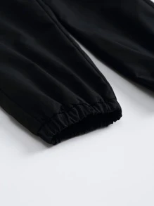 SHEIN Niños Camisa con estampado de expresión con pantalones sin camiseta - Negro - Ver 7