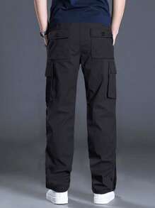 Manfinity LEGND Quần Nam Túi màu trơn Đường phố - màu đen - Xem 2