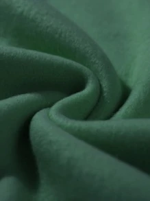 Manfinity Men Slogan & Floral Print Kangaroo Pocket Drawstring Thermal Hoodie - Dark Green - View 4