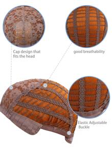 橘色長波浪捲中分28英寸時尚女士假髮,合成耐熱假髮,日常使用髮型,適合於各種場合,包括新年、派對、假日、冬天,適合初學者使用 - 橘色 - 查看 6