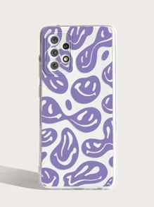 Smile Pattern Phone Case - Mauve Purple - View 2