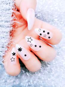 張星星圖案美甲貼紙 Y2K 風格美甲貼花
