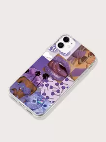 Ốp lưng cắt dán thẩm mỹ tương thích với iPhone - Màu tím - Xem 2