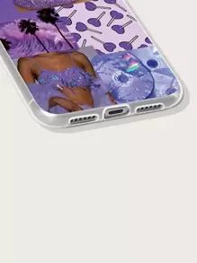 Ốp lưng cắt dán thẩm mỹ tương thích với iPhone - Màu tím - Xem 3