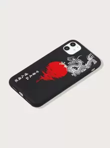 Chinese Dragon Print Phone Case,International Version, Not The Domestic Version - Black - View 2