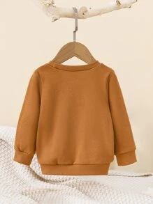 Baby Bow Front Sweatshirt - Camel - View 2