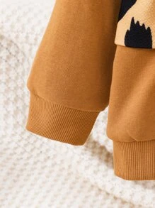 Baby Bow Front Sweatshirt - Camel - View 5