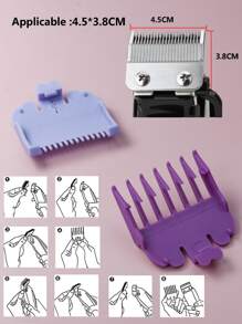 Bộ lược giới hạn kẹp tóc 2 mảnh - Màu tím - Xem 4