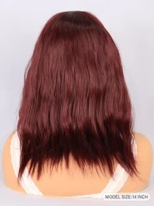 Tóc giả tổng hợp xoăn vừa phải cho trang phục thường ngày - Màu Đỏ Sâu - Xem 5