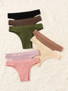 7件素色無縫內褲 - 彩色 - 查看 5