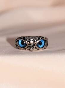 Owl Design Ring - Màu xanh lam - Xem 1