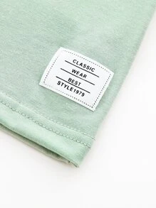 Đứa bé trai Thư được vá Áo thun Với Quần short thể thao - Màu xanh Bạc hà - Xem 3