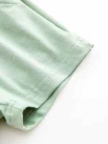 Đứa bé trai Thư được vá Áo thun Với Quần short thể thao - Màu xanh Bạc hà - Xem 8