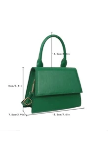 迷你頂部單條提帶翻蓋方包