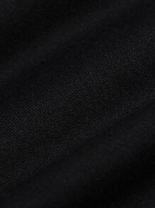 Manfinity Men Cartoon & Slogan Graphic Drop Shoulder Sweatshirt - Black - View 6