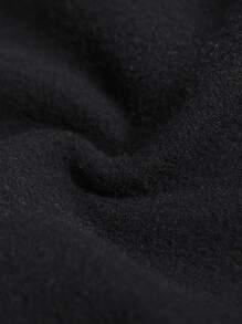 Manfinity Men Cartoon & Slogan Graphic Drop Shoulder Sweatshirt - Black - View 5