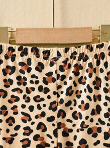 Toddler Girls Rabbit Print Pullover & Leopard Leggings - Multicolor - View 5