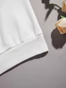 INAWLY 字母图案保暖内衬运动衫、长袖上衣