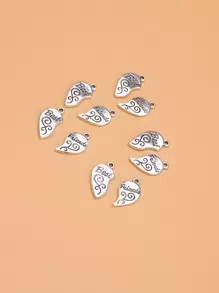 10pcs Letter Detail DIY Pendant - Silver - View 3