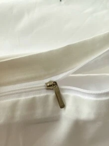 Floral Embroidered Duvet Cover Set (Without Filler)