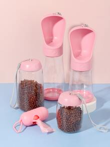 1 Thú Cưng Ngoài Trời Hộp Đựng Poopbag Với 15 Chiếc Poopbag & 1 Bình Nước & 1 Bình Bảo Quản Thực Phẩm - Hồng - Xem 2