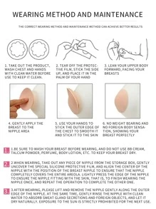 Women's Fabric Multicolor Plain Non-Stretch Breast Petals Nipple Covers Casual Comfy Wear - Multicolor - View 4