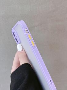 1入組拼色框iPhone手機殼